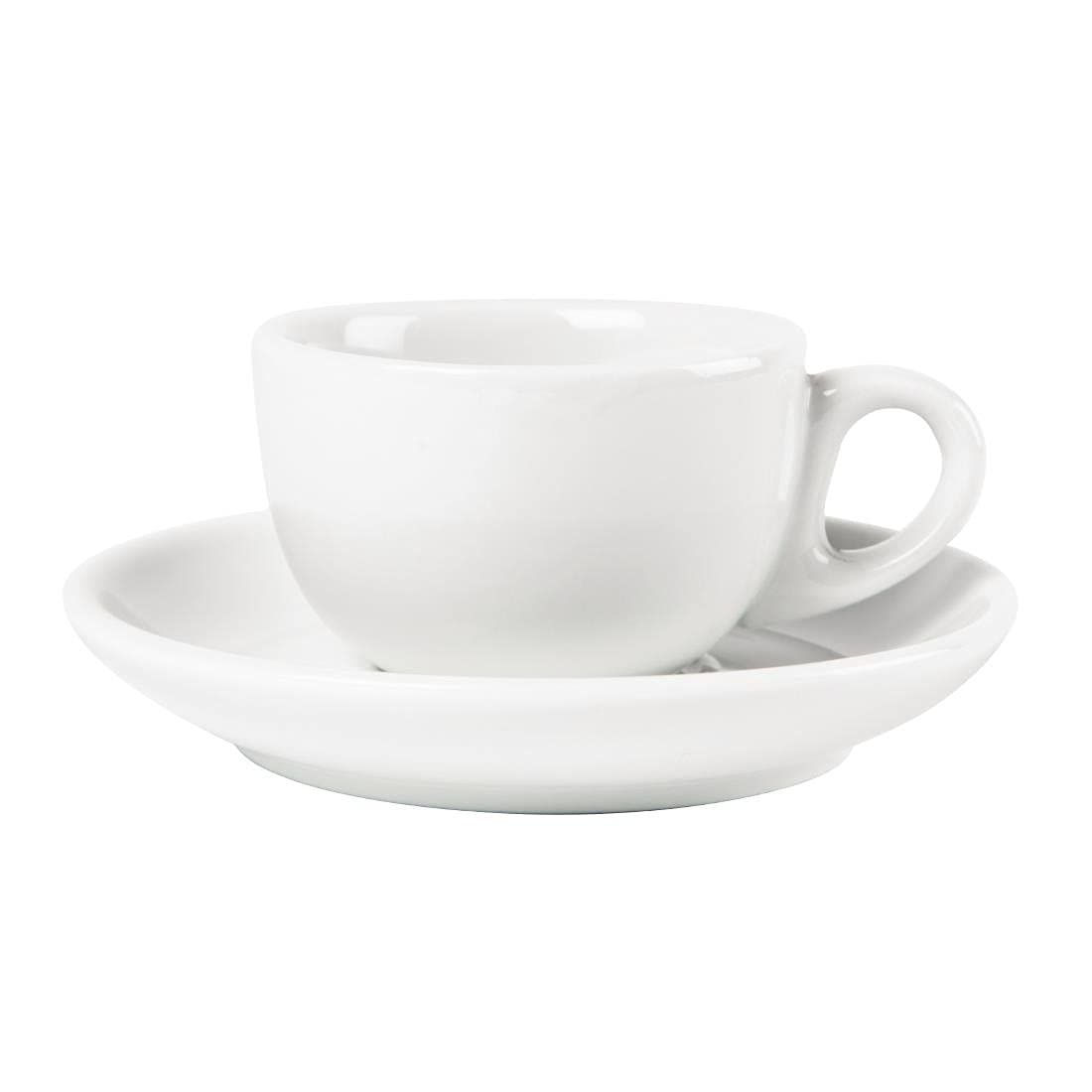 Olympia Whiteware Espresso Cups 3oz 85ml Set of 12 - Porcelain Tea, Coffee Cups Oven, Microwave and Dishwasher Safe CB464