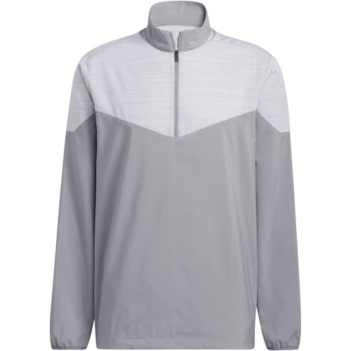 Jersey cortavientos adidas elástico con diseño Heather Chevron y cremallera frontal