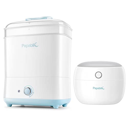 Image of Papablic Baby Bottle Electric Steam Sterilizer Bundle with Portable UV Light Sterilizer