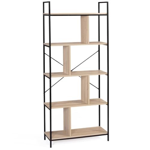 IDMarket - Etagère bibliothèque 5 Niveaux Detroit Design Industriel 170 cm