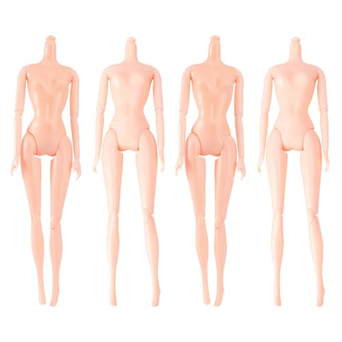 EXCEART 4Pcs Plastic 12 Joints Dolls