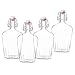 Bormioli Rocco Fiaschetta Glass 17 Ounce Pocket Flask, Set of 4