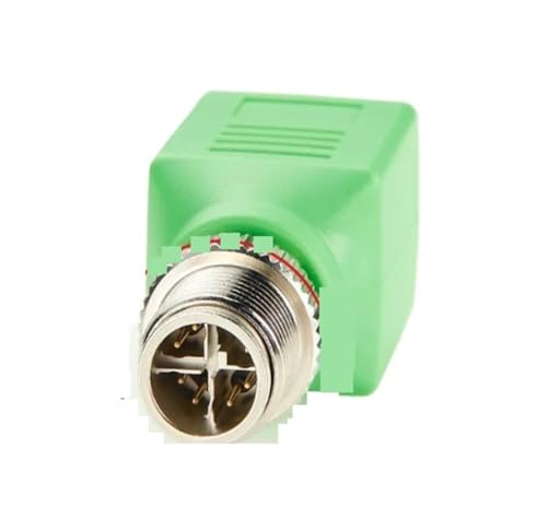 Adaptador M12 a RJ45 Ethernet macho giratorio de 4 pines código D PCM-HD-0082