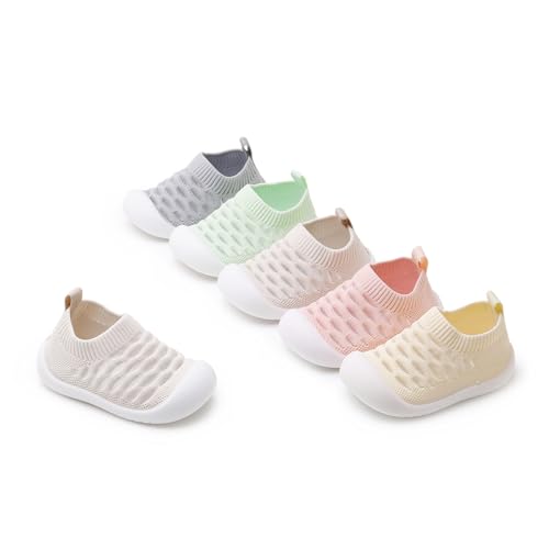 WILLFUN Toddler Boy Girl Mesh Sneakers Baby Knitted Walking Shoes Infant Soft Sole Trainers 1-3 Year-Old Little Kid Breathable Outdoor Shoes2