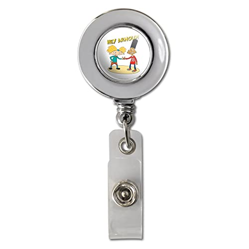 Hey Arnold! and Gerald with Logo Retractable Reel Chrome Badge ID Card