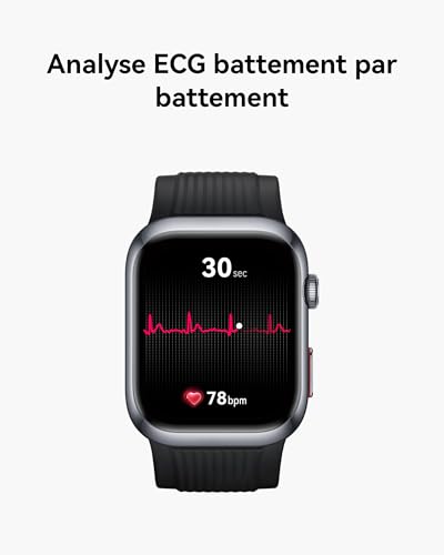 HUAWEI Watch D2, Montre Connectée, Mesure ambulatoire de la Pression artérielle, Analyse ECG, Surveillez fréquence Cardiaque, SpO2, fréquence respiratoire, Design Fin et léger, iOS & Android, Noir