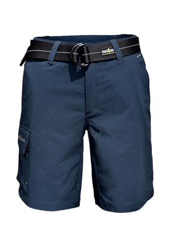 crazy4sailing Unisex Deck Segel‑Shorts – schnelltrocknend, Ultraleicht & Stretchy, UPF 40 Schutz, Abriebfest verstärkter Sitz, praktische Taschen, elastischer Bund inkl. Gürtel Navy XL