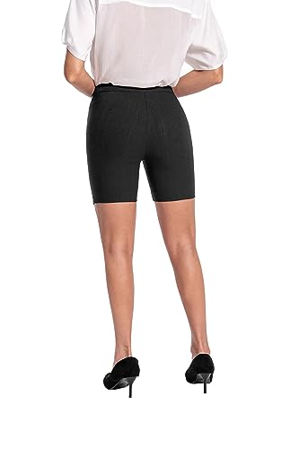 Work Causal Tulip-Hem Pull-On Dress Career Shorts with Two Front Pockets3