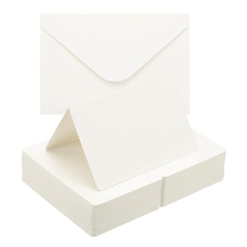 Cartes épaisses vierges pliantes et enveloppes 4x6 PATIKIL au toucher blanc haut de gamme