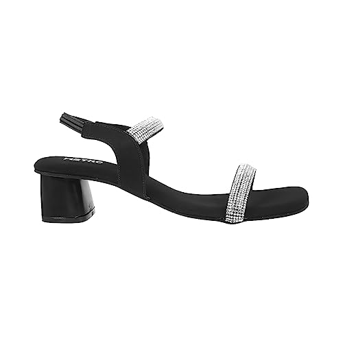 Image of Metro Women Synthetic Leather Fashion Block Heel Sandal