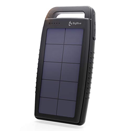 15000mAh Solar Ladegerät Powerbank, Externe Akku Batterien mit 2 USB Outports, Wasserdicht mit LED Taschenlampe, Solar Power Bank für iPhone,