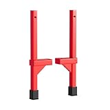 Circus Stilts,Supports up to 220 pounds,Pine Wood,Suitable for Role-Playing Activities in Circuses or at Parties. 12 inches/red