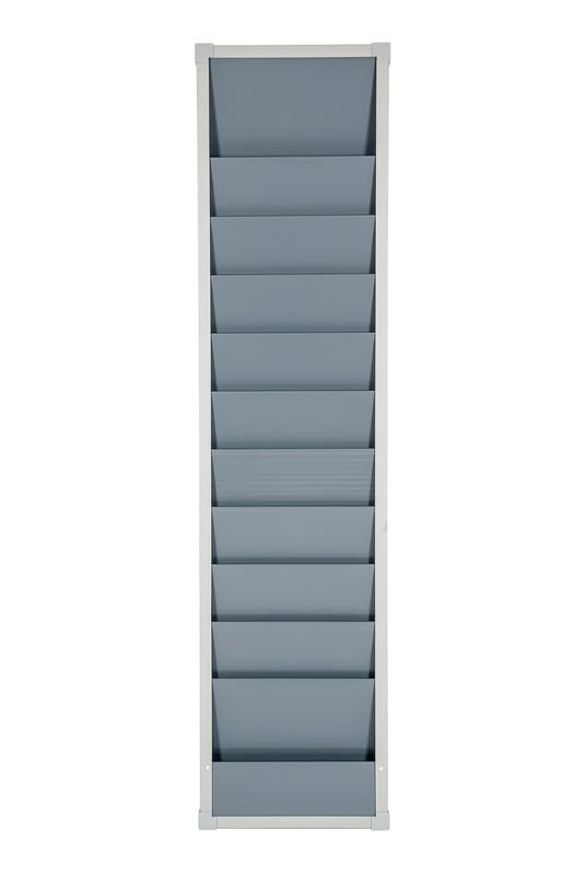 Planungstafel einreihig, für DIN A4, Planungsreihen durchgehend befüllbar, Grau, Maße 315 x 1.282 mm, Schienen 10, Verpackungseinheit: 1 STK