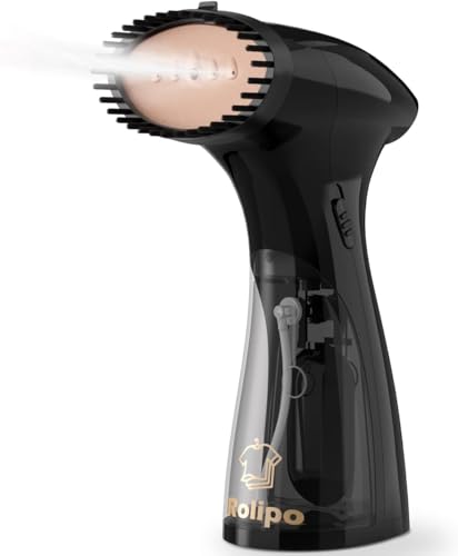Rolipo Défroisseur Vapeur, Fer à Repasser de Voyage Portable Pour la Maison, Le Bureau ET Les Voyages, Compact ET Léger, Chauffe Rapide, Steamer Défroisseur (black)