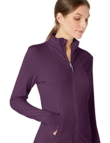 Jockey Women\'s Active Lightweight Mock Neck Zip Up Jacket, Juicy Grape-59700, Small