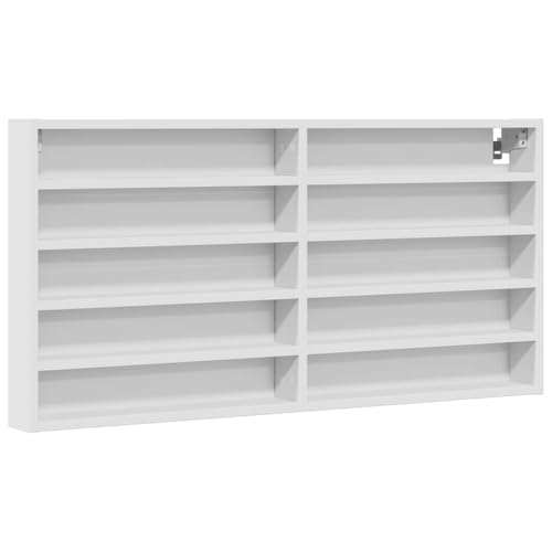 vidaXL Vitrina de Madera de ingeniería Blanca 100x8,5x50 cm