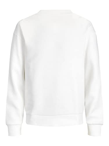 JACK & JONES Herren JJEHOLMEN Sweat Crew Neck, Langarm Pullover, White/REG FIT, L