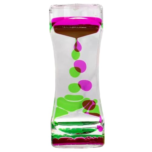 Reloj de Arena Líquido,Temporizadores de Movimiento Líquido,Temporizador Sensorial Líquido,Reloj de Arena Con Gota de Aceite,para Alivio del Estrés,Ansiedad,Decoración para Oficina y Hogar