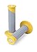 ProTaper Yellow/Grey Clamp-On Pillow Top Grips Pair for Most 2-Stroke and 4-Stroke Motocross Models 021680