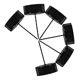 Ipetboom Schwarze Kerzenhalter 6 Stück Runde Metall Stabkerzenhalter mit Dorn für Weihnachtsdeko und Familienfeiern