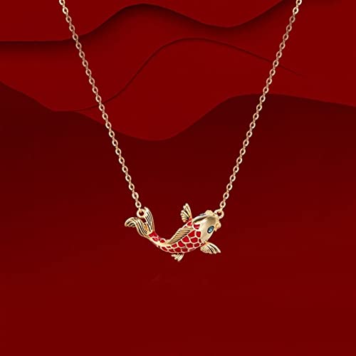 Collier poisson carpe koï en argent 925, pendentif créatif chic - 5