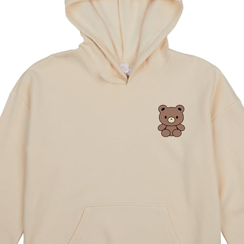 Teddy Bear Youth Off-White Long Sleeve Hooded Sweatshirt With 3D Ears2