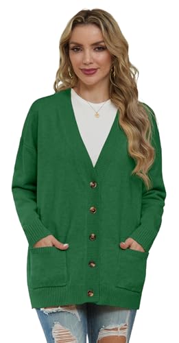 Image of GRECERELLE Women's 2025 Fall Cardigan Sweaters Oversized Open Front Button Knit Outwear Coats with Pockets