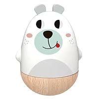 Toys R Wood Musikalisches Stehaufmännchen aus Holz ab 1 Jahr – Montessori Lernspielzeug mit Dreh- & Schaukelfunktion | FSC-zertifiziertes Babyspielzeug mit Einschlafmelodie