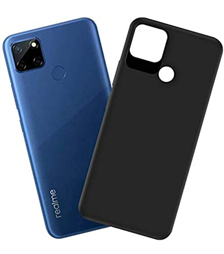 Image of Mobile Back Cover Case for Oppo C15 (Silicone Case|CameraProtection|Black SC1510)