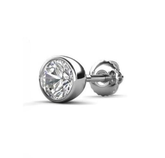 Single piece Trillium Jewels Silver Solitaire Earrings | 92.5 Purity Sterling Silver | Round Brilliant Cubic Zirconia Studs In Bazel Setting For Elegant Look | For Men And Boys (RB-S04-S) (B0D6Z42BKB) Amazon Price History, Amazon Price Tracker