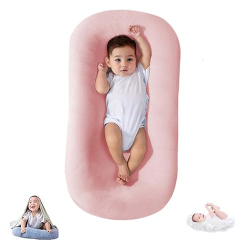Image of Baby Lounger for Newborn Babies 0-18 Months, Bionic Organic Lounger for Baby, Soft Cotton Breathable Infant Floor Seats & Loungers
