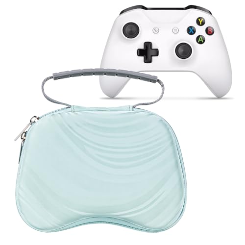 Image of TOCCOOL Hard Travel Controller Case Compatible with Xbox One, Xbox Series X /S, Nintendo Switch Pro Wireless Controller Gaming Accessories Portable Bag, Game Controller Storage Pouch (Lake Blue)