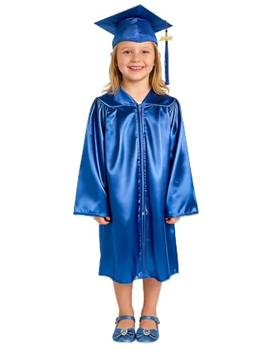 Image of GradPlaza Shiny Preschool Graduation Cap and Gown for Kids 2026 Tassel kindergarten graduation cap and gown
