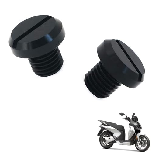 generisch 2PCS motorrad spiegel stopfen kompatibel mit Benelli Macis 150,Motorcycle rearview mirror blind plug tuning zubehör(black)
