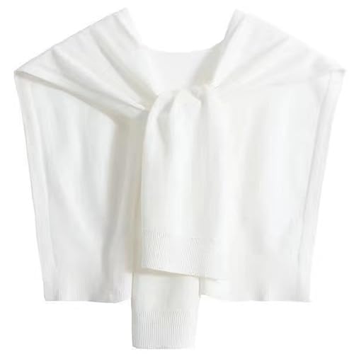 Image of WaJuemy Sweater Shawl Wraps for Women Sweater Knitted Knotted Shawls Travel Casual Scarf Cape Shoulder Tops Fashion Wrap