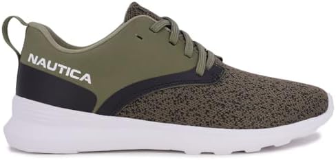 Nautica Women Fashion Sneaker Lace-Up Jogger Running Shoe-Senka-Olive Size-9 | Image 1