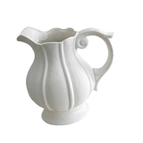 Jarrón blanco floral decorativo para solucionar rincones vacíos en estanterías de interior 4