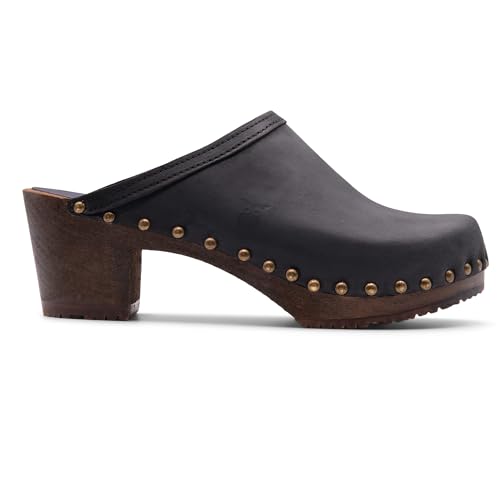Sandgrens High Heel Wooden Clogs
