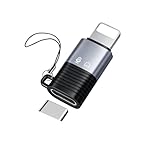 HQB-STAR Type C to Lighting Adapters for iPhone 11 12 13 14 Smartphone/PC/Mac Connector Accessories Wireless Microphone Receiver Replacement for DJI Mic Mini Black