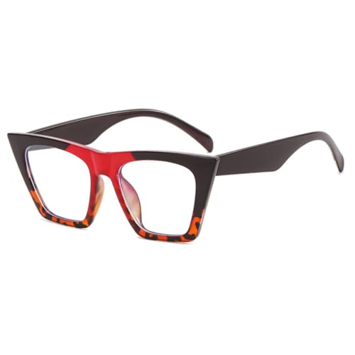 Lunettes œil de chat vintage femme monture léopard café rouge rétro