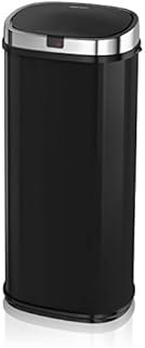 Morphy Richards Chroma 971517 Square Sensor Bin with Motion Sensing Technology and 3 Lemon-Scented Bin Liners, 50L, Black