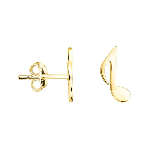 SOFIA-MILANI-Pendientes-para-Mujeres-en-Plata-de-Ley-925-Chapados-en-Oro-Pendiente-de-Boton-de-Nota-musical-E2534