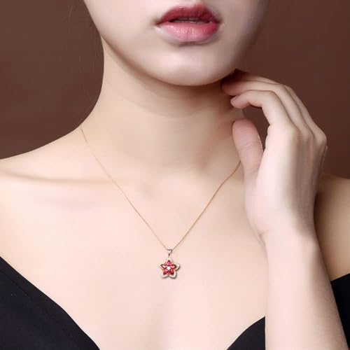 Pendentif rubis cellacity chaîne de clavicule pour sublimer vos tenues - 6