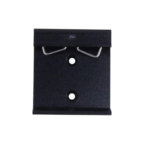 Image of 35mm DIN Rail Mounting Clips, 1.7 Inch Width Universal Aluminum Alloy Fixed Clamps with M3 Countersunk Holes for Relays, Switches, Ethernet, Solid State Devices, 10Pcs Black