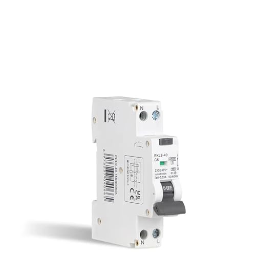 RCBO 1P+N 13A disjoncteur de protection cuisine et bureau contre les surcharges 30mA
