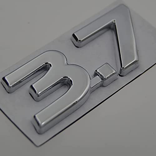 Image of 1Pc 3.7 3.7 Fender Side Emblem 3D Metal Badge Sticker Replacement for Q50 Q60 Q70 QX70 2014+ (Chrome)