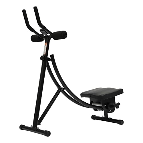 kitneed Ab Machine Abdominal Crunch Core Workout Equipment Foldable Exercise Ab Trainer Machine Coaster Abdominal/Core Fitness All Training Equipment Levels for Home & Gym