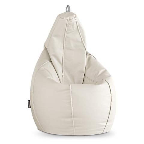 HAPPERS Puff Pera para Exterior en Polipiel Náutica Impermeable Cover