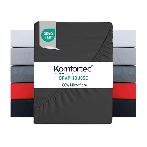 Komfortec Drap Housse 90x200 cm Anthracite