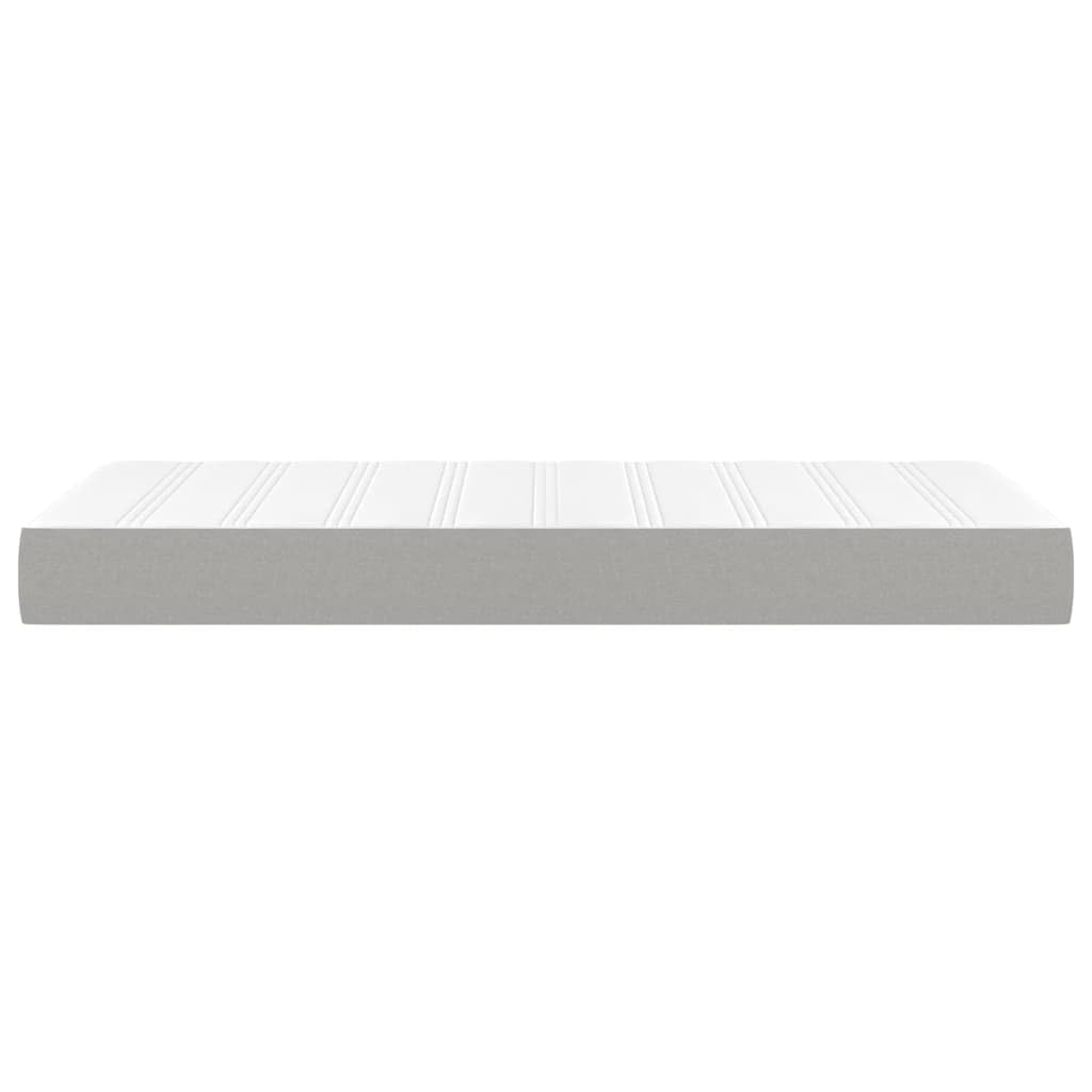 Materasso a molle insacchettate medio, grigio chiaro, 100 x 200 x 20 cm, tessuto con schiuma fredda traspirante, ergonomico, per chi dorme sulla schiena e sulla pancia, nucleo a molle ad alta